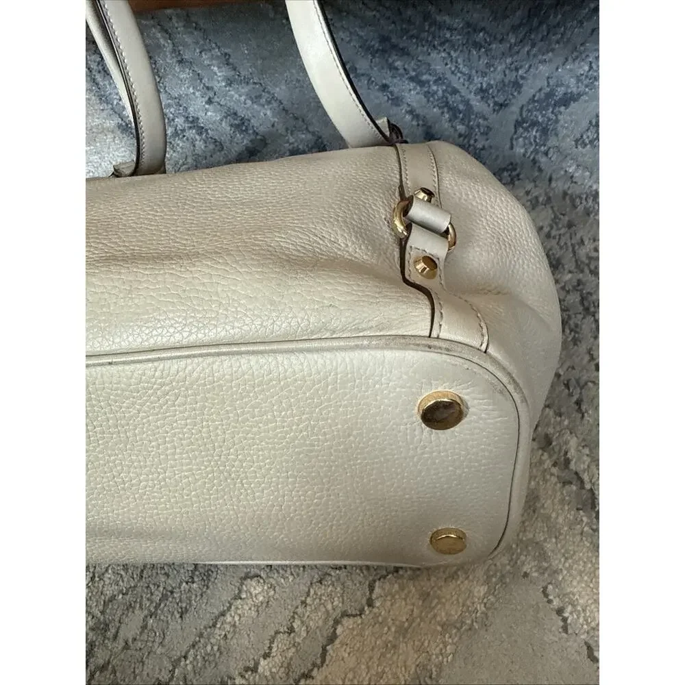 MICHAEL Michael Kors Carrie Large Pebbled Leather Shoulder Bag, Light Sand